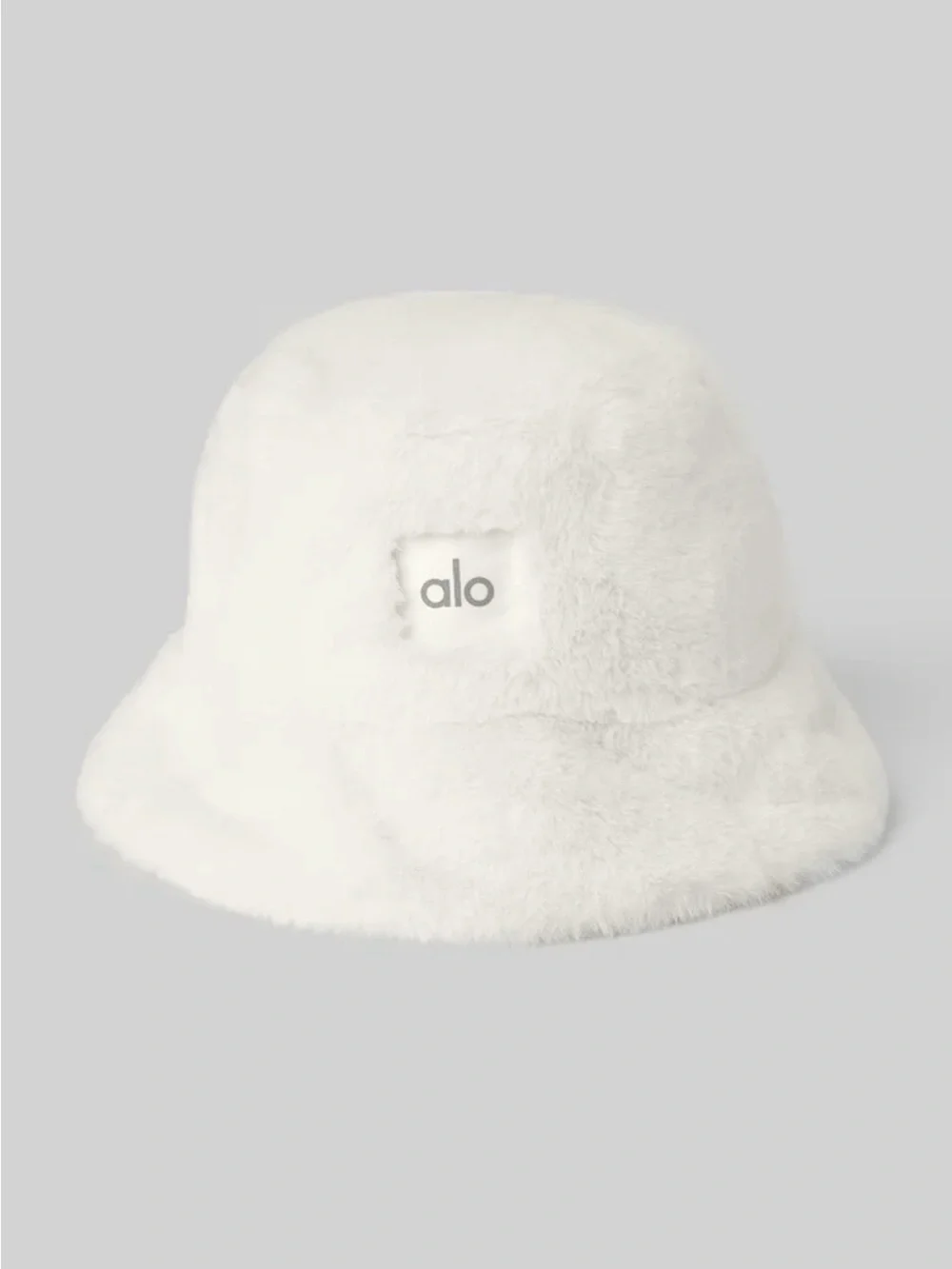 ALO Yoga Cream Faux Fur Bucket Hat